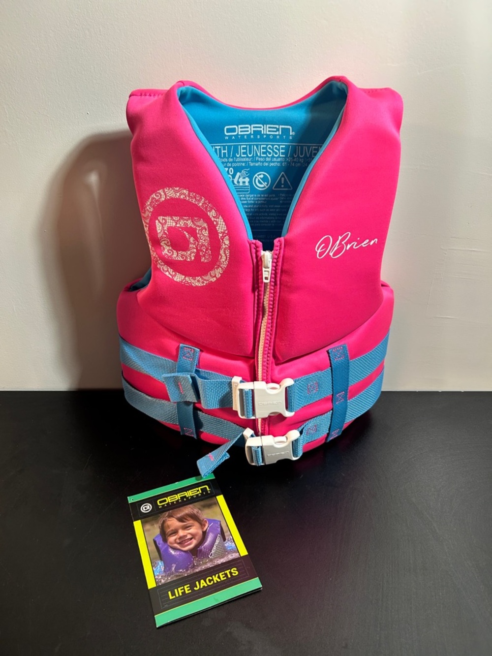 Kids Life Jacket in Pink & Blue - Secure Buckle Vest